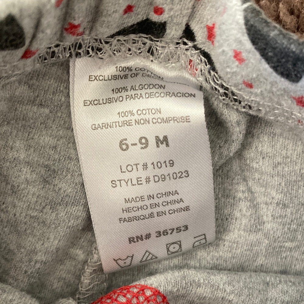 Duck Duck Goose Baby Bear Bodysuit & Bow Tie Print Pants - Size 6-9 Months Gray - Picture 6 of 7